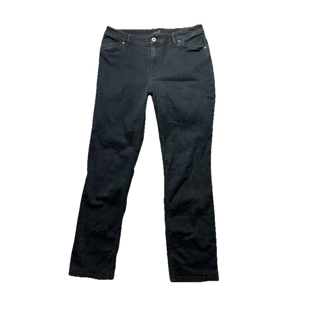 J.Jill Womens Slim Ankle Straight Jean Sz 10 Stretch Tried & True Fit Dark Wash